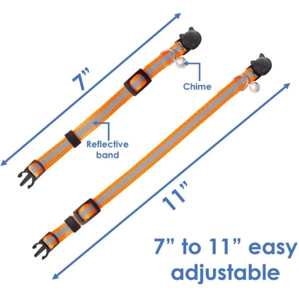 Pick 2 Reflective Breakaway Cat Collars with Bell